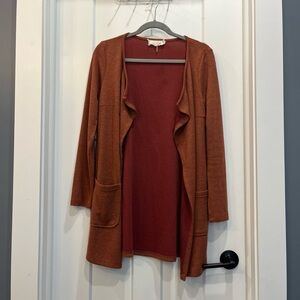 A’reve Anthropologie Open Front Long Sleeve Duster Loose Cardigan Sweater Sz S